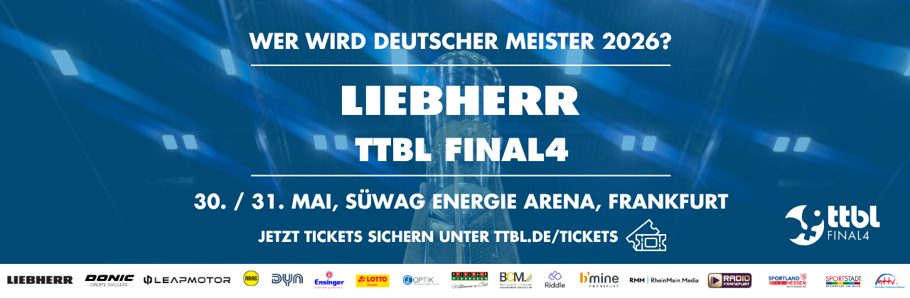 Four teams, one title: Who will lift the trophy at the 2026 Liebherr TTBL Final4?