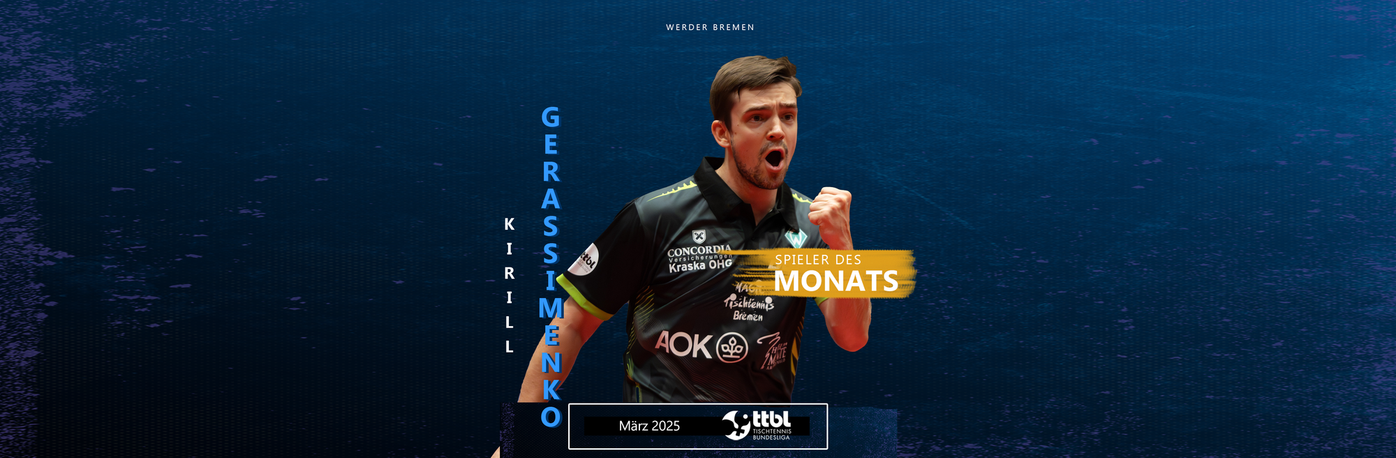The “TTBL Player of the Month March”: Kirill Gerassimenko (Werder Bremen)