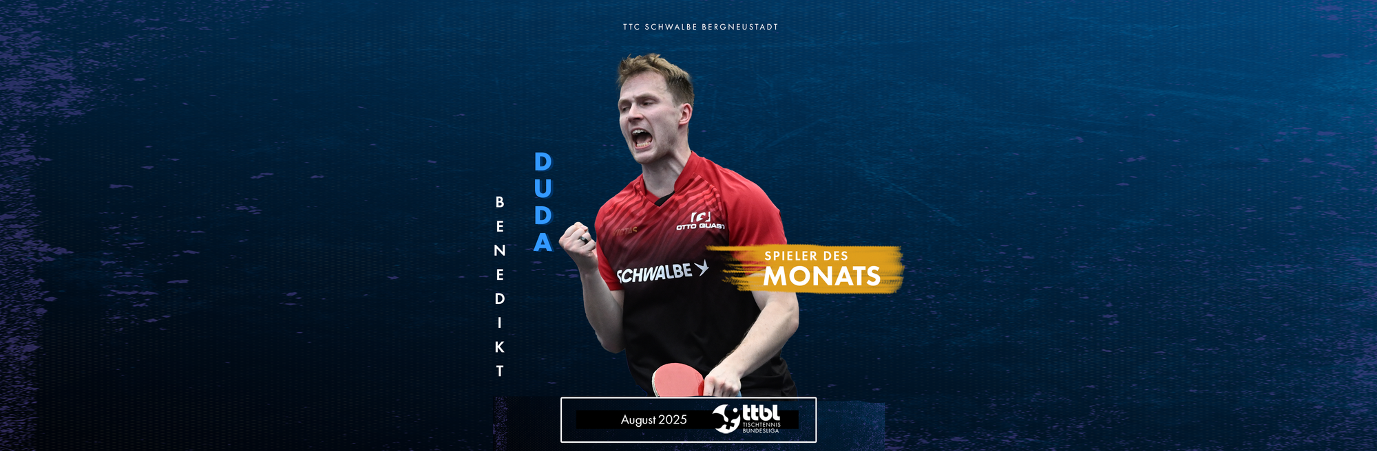The ‘TTBL Player of the Month August’: Benedikt Duda (TTC Schwalbe Bergneustadt)